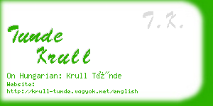 tunde krull business card